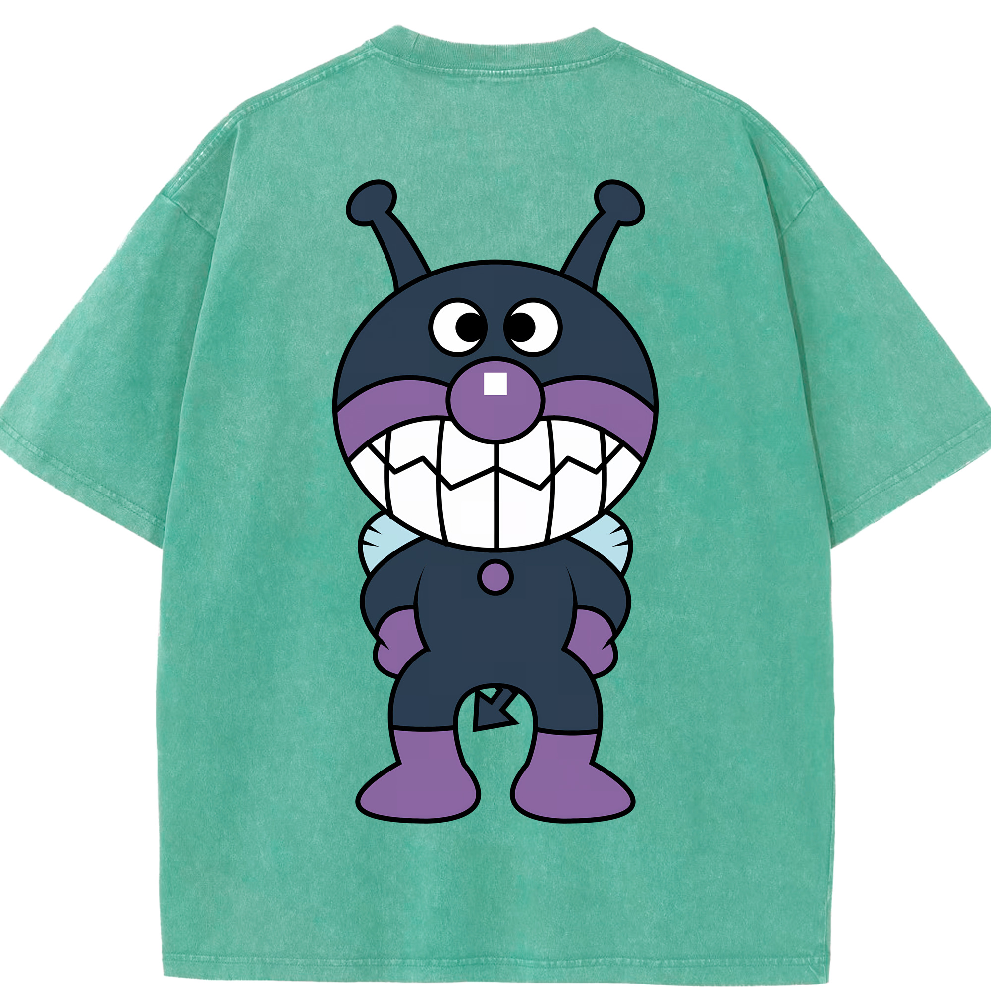 （画像用） アンパンマン Anpanman 綿100% ヴィンテージ風 半袖Tシャツ（背面プリント）